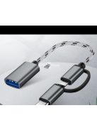 2 az 1-ben USB átalakító kábel többeszközös csatlakoztatáshoz