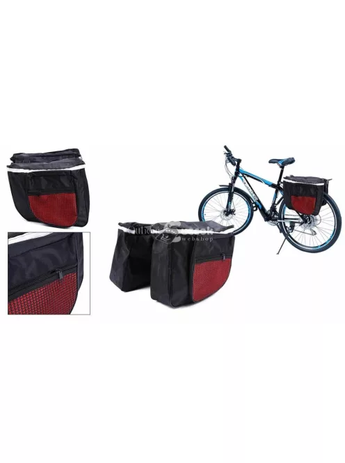 Dupla kerékpártáska - Kétoldalas, vízálló tároló táska biciklihez