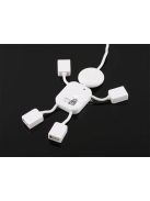 4 portos USB elosztó, emberke formájú, praktikus számítógép-kiegészítő