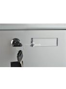 Acél postaláda plexi betekintővel, újságtartó rekesszel kültéri levelek és újságok tárolására