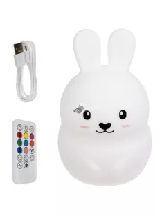   RGB Éjjeli Lámpa Távirányítóval - Nyúl Alakú Gyerekszobai Dekorációs Fény