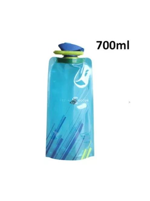 Összehajtható Kék Vizes Palack Utazáshoz, 700 ml Kapacitással