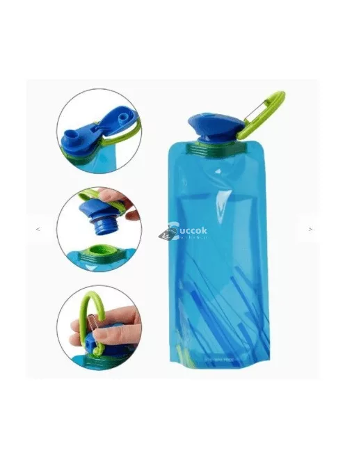 Összehajtható Kék Vizes Palack Utazáshoz, 700 ml Kapacitással