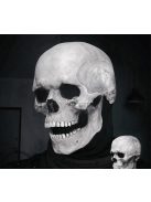Világos koponya maszk mozgatható állkapoccsal Halloween jelmez kiegészítő