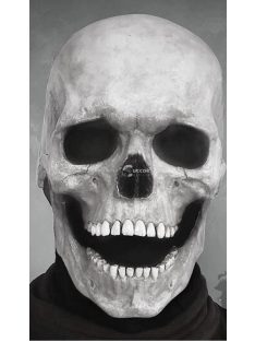   Világos koponya maszk mozgatható állkapoccsal Halloween jelmez kiegészítő
