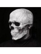 Világos koponya maszk mozgatható állkapoccsal Halloween jelmez kiegészítő
