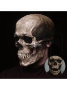 Világos koponya maszk mozgatható állkapoccsal Halloween jelmez kiegészítő