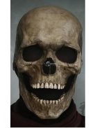 Világos koponya maszk mozgatható állkapoccsal Halloween jelmez kiegészítő