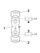 Többcélú kaparó eszköz kétféle pengével, citromsárga színben, különböző felületek tisztításához és karbantartásához