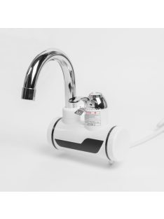   Hőmérséklet kijelzős, vízmelegítős csaptelep (fehér) – Energiahatékony, azonnali melegvíz-ellátás otthoni használatra