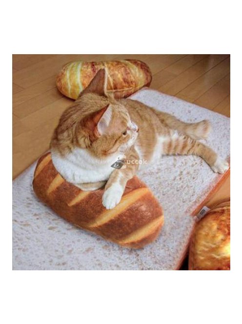 3D kenyér alakú dekorációs párna, 15 cm, otthoni és irodai használatra