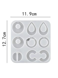   Szilikon öntőforma fülbevaló készítéshez - 11.6x13.7cm méretben