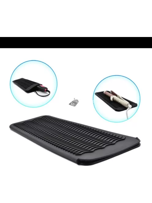 Hőálló szilikon tároló tok hajvasalóhoz és hajgöndörítőhöz