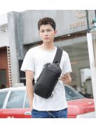 OZUKO lopásbiztos biztonsági záras városi hátizsák (18×10×35 cm) Fekete