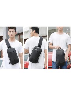   OZUKO lopásbiztos biztonsági záras városi hátizsák (18×10×35 cm) Fekete