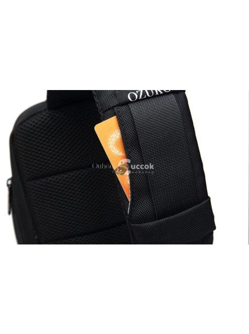 OZUKO lopásbiztos biztonsági záras városi hátizsák (18×10×35 cm) Fekete
