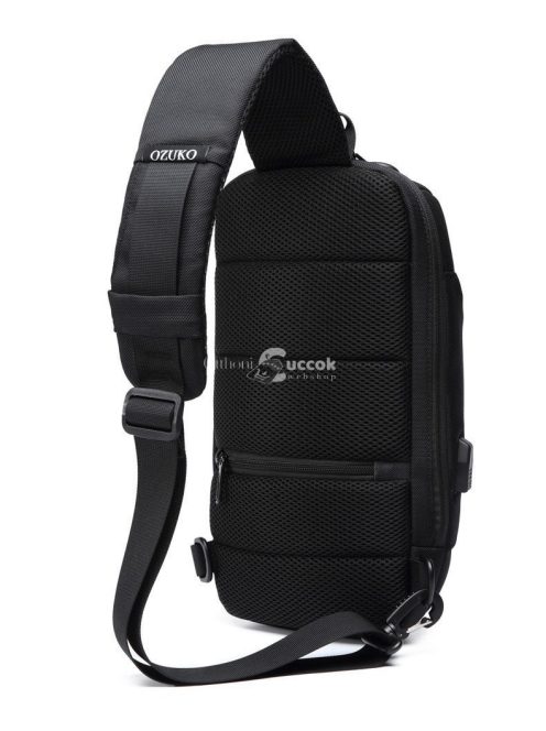 OZUKO lopásbiztos biztonsági záras városi hátizsák (18×10×35 cm) Fekete