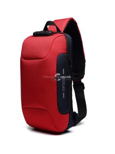   OZUKO lopásbiztos biztonsági záras városi hátizsák (18×10×35 cm) Fekete