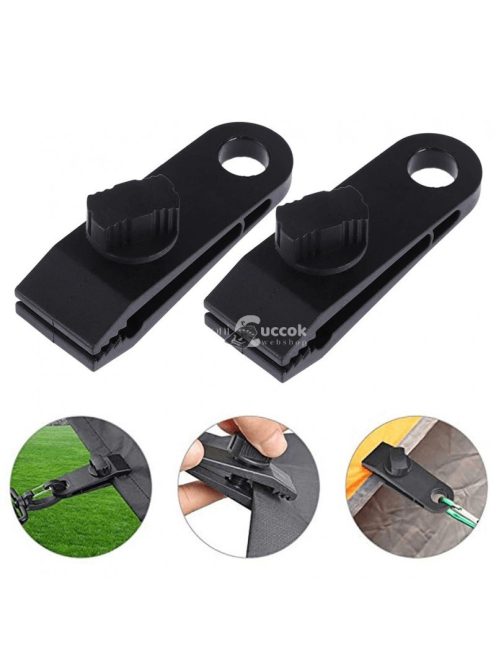 Sátorrögzítő csipesz készlet (5 darab, tartós és erős sátorponyva rögzítéshez)