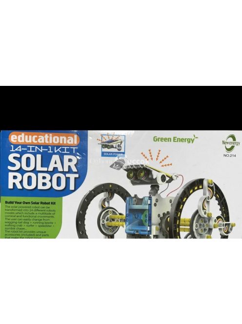 14 az 1-ben napelemes robot készlet oktatási és szórakoztató célokra