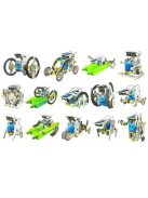 14 az 1-ben napelemes robot készlet oktatási és szórakoztató célokra