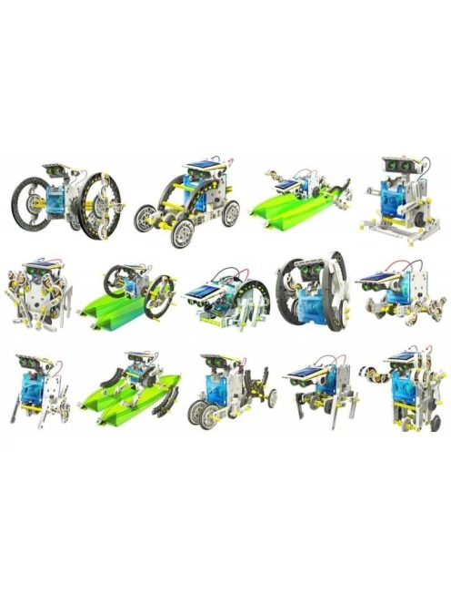 14 az 1-ben napelemes robot készlet oktatási és szórakoztató célokra
