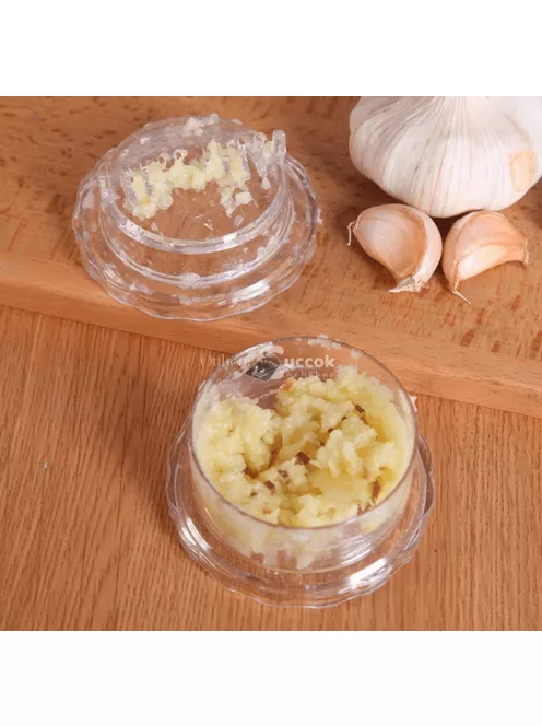 Átlátszó kézi fokhagyma daráló doboz - praktikus konyhai eszköz