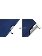 Sötétkék terepágy táborozáshoz és kempingezéshez