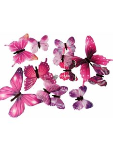   Világító pillangó dekorációs készlet (12 db) – hangulatos LED fényekkel otthoni és kerti használatra