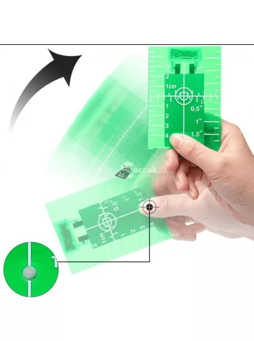 Zöld műanyag lézer céltábla vízszintezőhöz - Precíziós szintezéshez