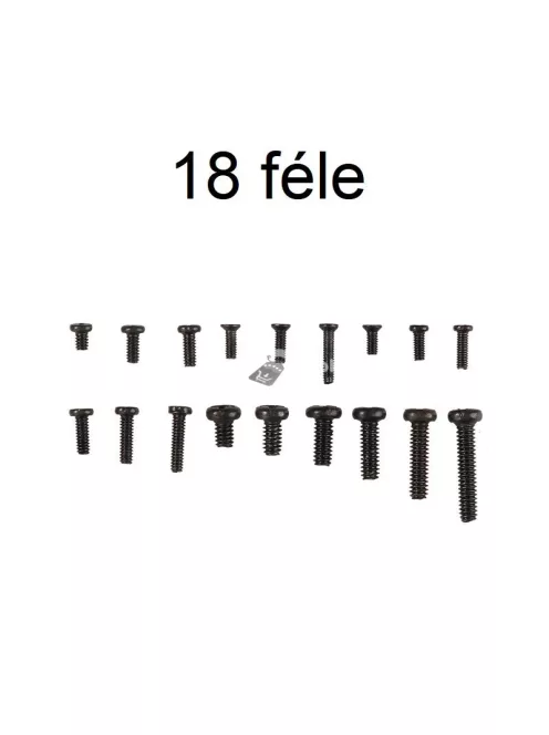 Mini Csavar Készlet, 18 Típus, Összesen 500 Darabos Szortiment Szereléshez