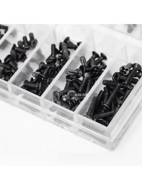 Mini Csavar Készlet, 18 Típus, Összesen 500 Darabos Szortiment Szereléshez