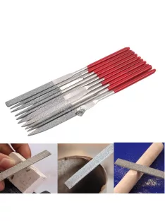   Gyémánt tűreszelő szett (10 db) precíziós kézi szerszámokhoz és finom megmunkáláshoz