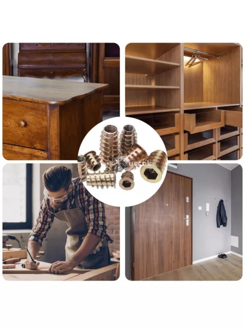 Menetes anyacsavar készlet fabútorokhoz (230 db) - Tartós és megbízható rögzítőelem szett bútorépítéshez és javításhoz