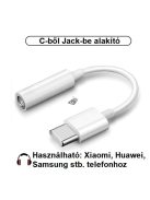 Telefon Type-C-ből Jack 3.5 mm-be való átalakító - Kompatibilis Audio Adapter zenehallgatáshoz és hívásokhoz