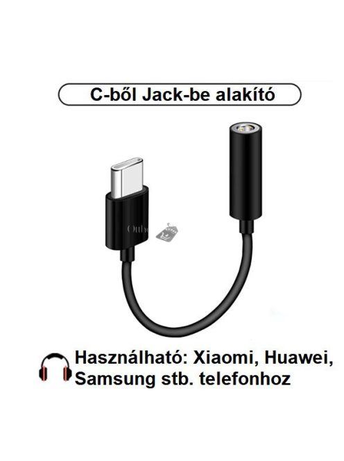 Telefon Type-C-ből Jack 3.5 mm-be való átalakító - Kompatibilis Audio Adapter zenehallgatáshoz és hívásokhoz