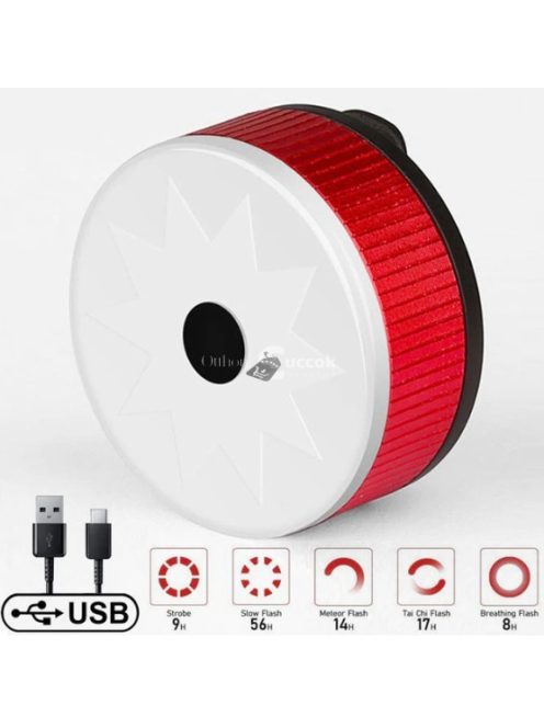 X-TIGER USB újratölthető kerékpár hátsó lámpa - fekete, biztonságos éjszakai kerékpározáshoz