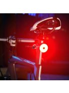 X-TIGER USB újratölthető kerékpár hátsó lámpa - fekete, biztonságos éjszakai kerékpározáshoz