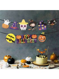   Halloween-i dekoratív papír girland - többféle motívummal, 3,5 méter hosszú