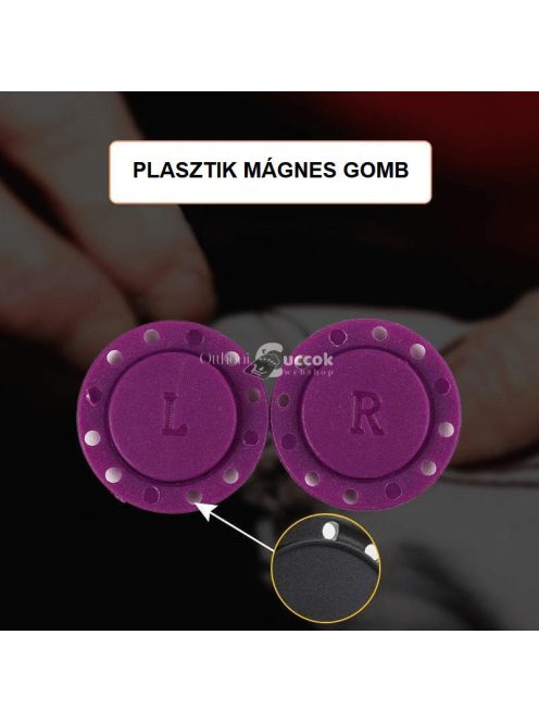 Bézs színű láthatatlan műanyag mágneses gomb helyettesítő rögzítőelem