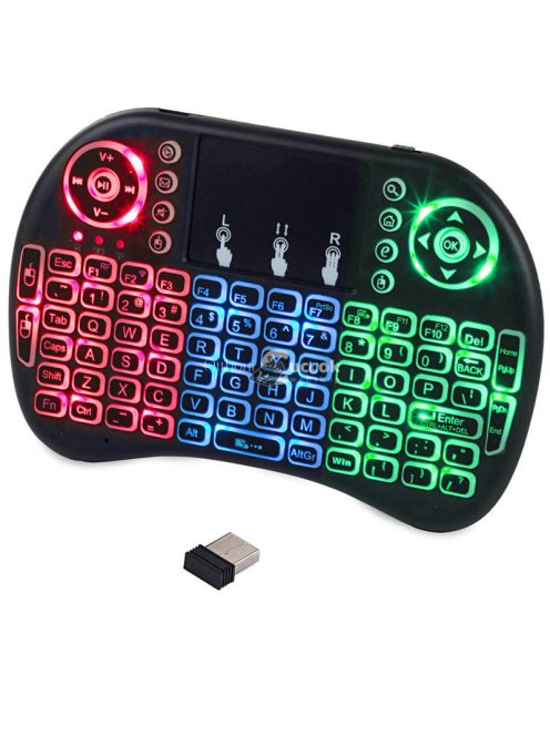 Vezeték nélküli mini billentyűzet USB stick csatlakozással, kompakt és hordozható kialakítással