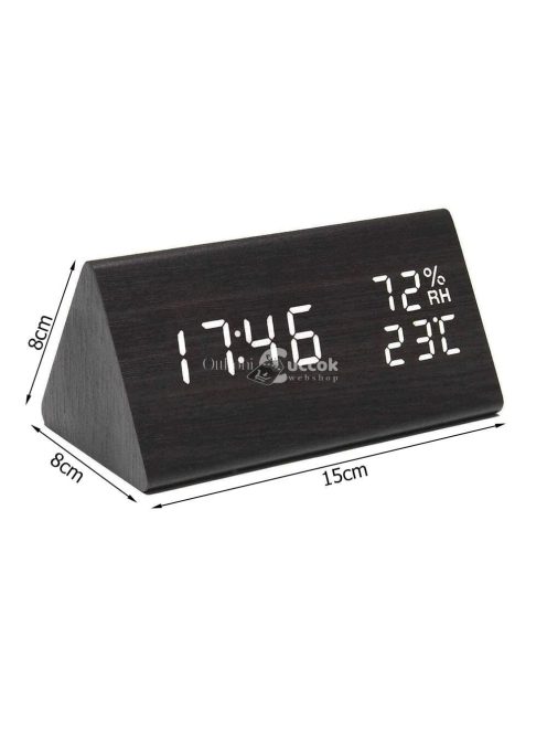 Digitális ébresztőóra pára- és hőmérsékletmérő funkcióval, időzítővel és háttérvilágítással