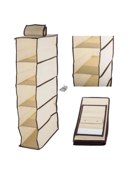 5 polcos lógó szervező tárolórendszer szekrényekhez és gardróbokhoz