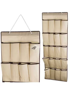   20 zsebes akasztható, lógó tároló szervező rendszer otthoni és irodai használatra