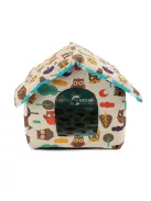 Beltéri használatra alkalmas közepes méretű "Párizs" kutya és macska házikó