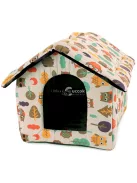 Beltéri használatra alkalmas közepes méretű "Párizs" kutya és macska házikó