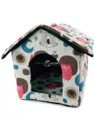 Beltéri használatra alkalmas közepes méretű "Párizs" kutya és macska házikó