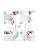 Keskeny, gurulós fürdőszobai tárolószekrény kerekeken