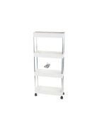 Keskeny, gurulós fürdőszobai tárolószekrény kerekeken