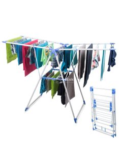   2 szintes összecsukható ruhaszárító állvány, helytakarékos és könnyen tárolható megoldás ruhaszárításhoz